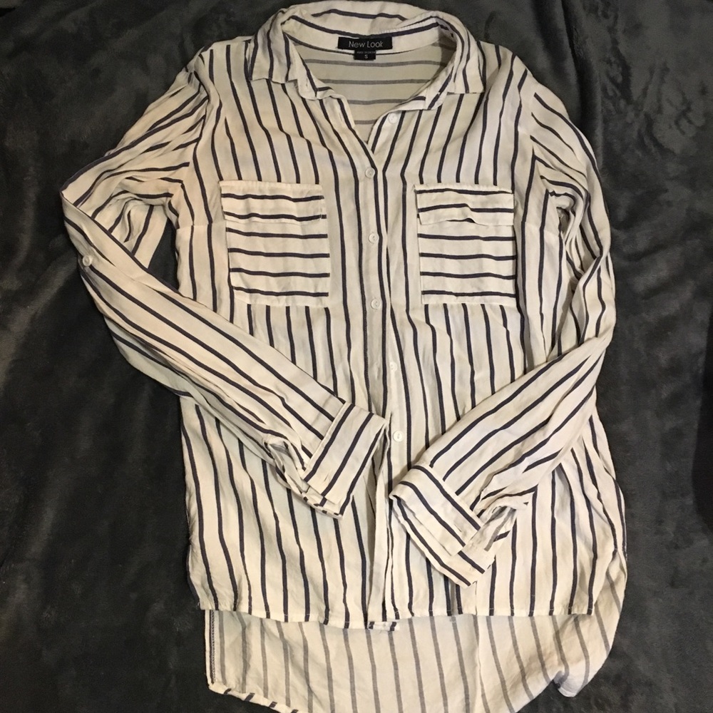 Striped Button-Up Shirt
